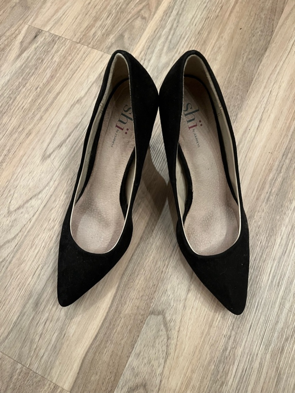 Shi by JOURNEYS Black Suede Pointed-Toe Pumps